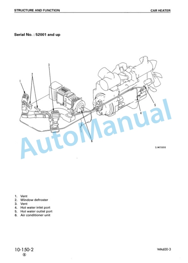 Alternative view of Komatsu WA600-3 Avance Loader Shop Manual SEBM013219
