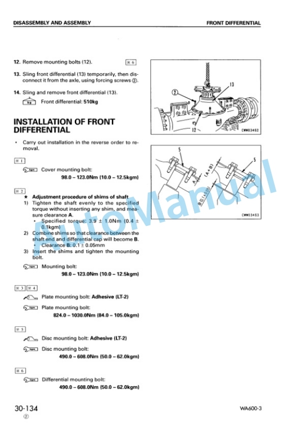 Komatsu WA600-3 Avance Loader Shop Manual SEBM013219 5 Komatsu WA600-3 Avance Loader Shop Manual SEBM013219 - Image 5