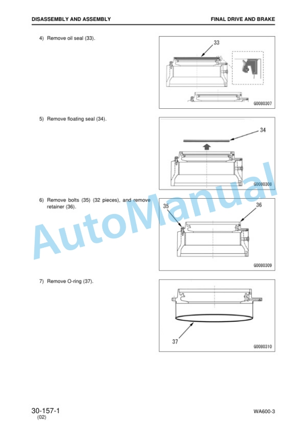 Komatsu WA600-3 Avance Wheel Loader Shop Manual SEBMW01402 5 Komatsu WA600-3 Avance Wheel Loader Shop Manual SEBMW01402 - Image 5