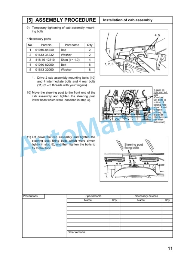 Komatsu WA600-3 Wheel Loader Field Assembly Manual SEAW006000 4 Komatsu WA600-3 Wheel Loader Field Assembly Manual SEAW006000 - Image 4