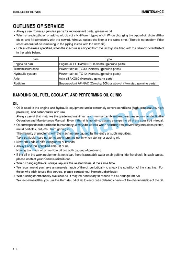 Komatsu WA600-3 Wheel Loader Operation and Maintenance Manual TEN00002-04 4 Komatsu WA600-3 Wheel Loader Operation and Maintenance Manual TEN00002-04 - Image 4