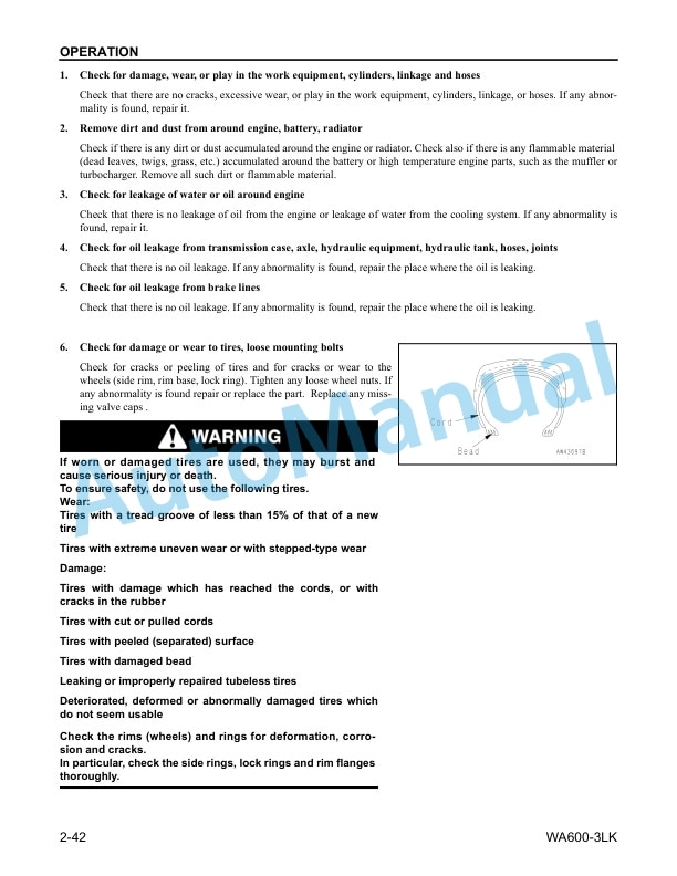 Komatsu WA600-3LK Wheel Loader Operation and Maintenance Manual CEAM008202 3 Komatsu WA600-3LK Wheel Loader Operation and Maintenance Manual CEAM008202 - Image 3