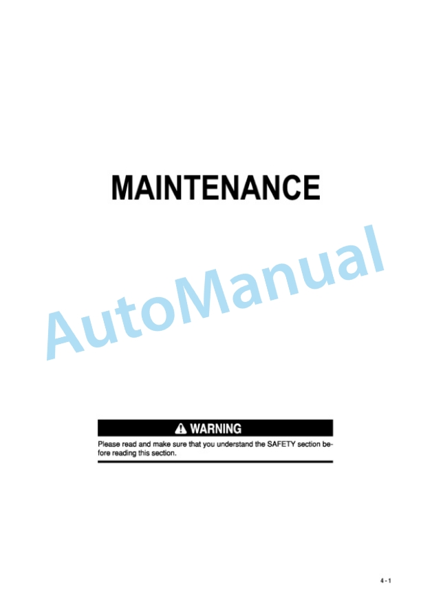 Komatsu WA600-6 Galeo Wheel Loader Operation and Maintenance Manual TEN00111-06 4 Komatsu WA600-6 Galeo Wheel Loader Operation and Maintenance Manual TEN00111-06 - Image 4