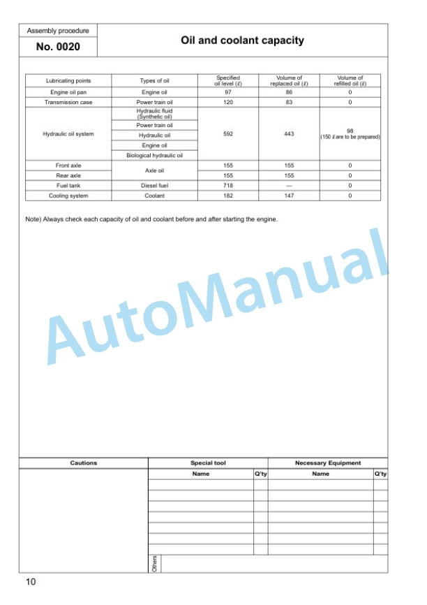 Alternative view of Komatsu WA600-6 Wheel Loader Field Assembly Instruction GEN00096-01