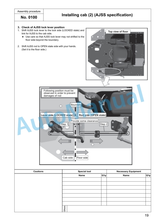 Alternative view of Komatsu WA600-6 Wheel Loader Field Assembly Manual GEN00036-06