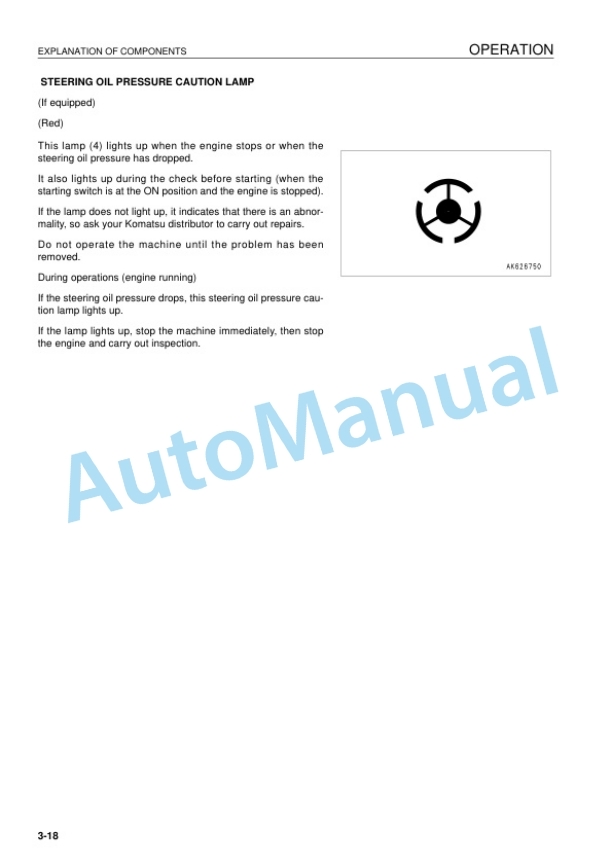 Alternative view of Komatsu WA600-6 Wheel Loader Operation and Maintenance Manual EEAM024501