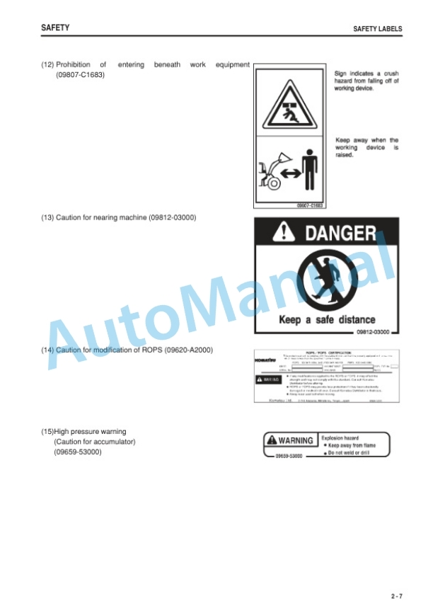 Alternative view of Komatsu WA600-6 Wheel Loader Operation and Maintenance Manual TEN00635-00