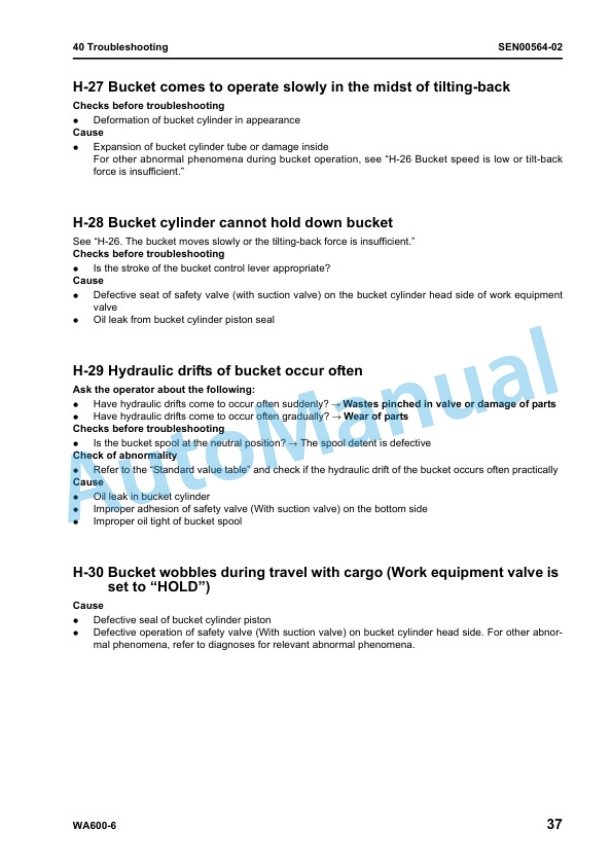 Komatsu WA600-6 Wheel Loader Shop Manual SEN00235-18 5 Komatsu WA600-6 Wheel Loader Shop Manual SEN00235-18 - Image 5