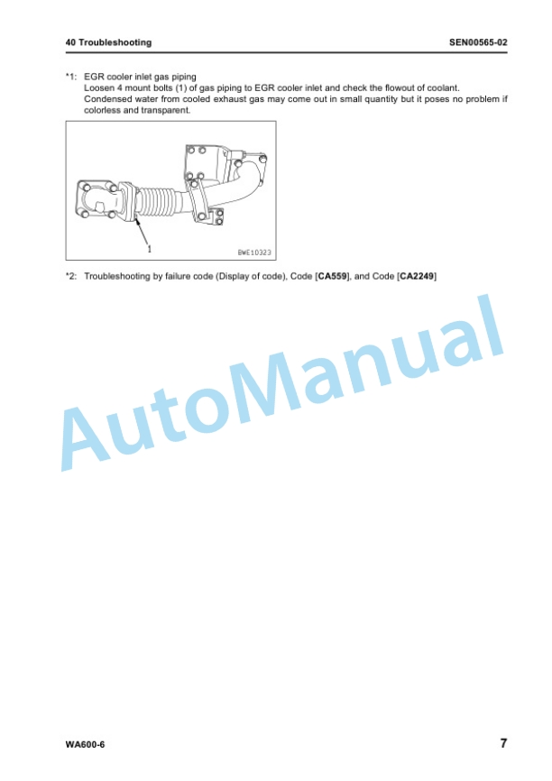 Komatsu WA600-6 Wheel Loader Shop Manual SEN00235-22 5 Komatsu WA600-6 Wheel Loader Shop Manual SEN00235-22 - Image 5