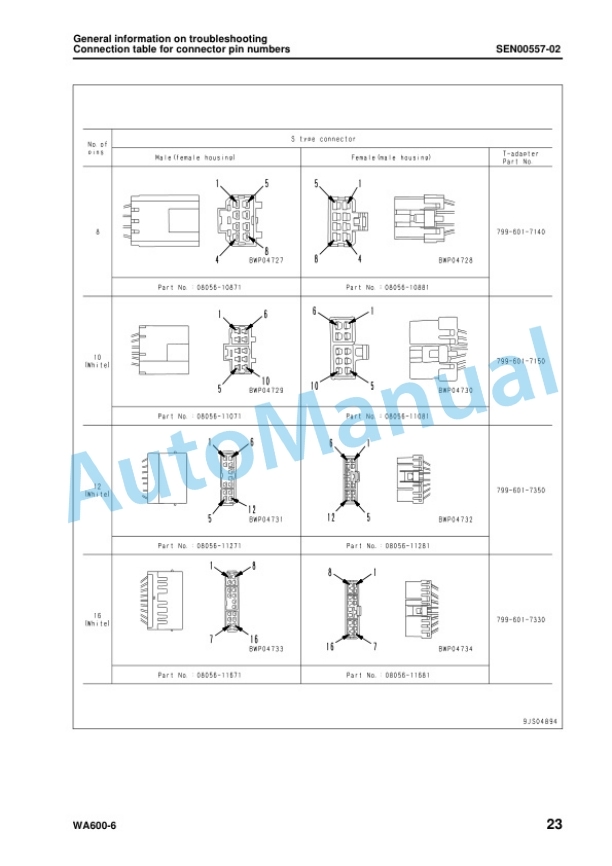 Komatsu WA600-6 Wheel Loader Shop Manual SEN00235-26 3 Komatsu WA600-6 Wheel Loader Shop Manual SEN00235-26 - Image 3