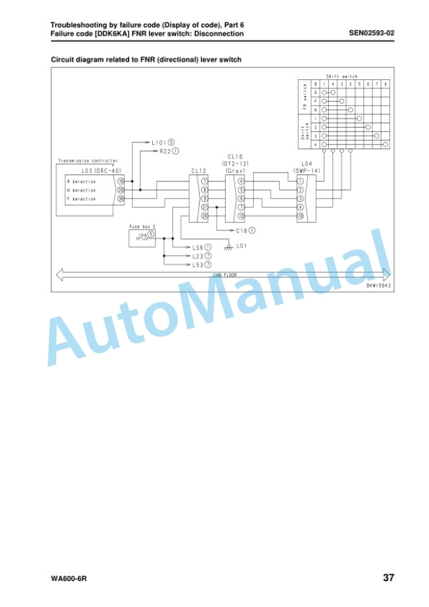 Komatsu WA600-6R Wheel Loader Shop Manual SEN02211-17 4 Komatsu WA600-6R Wheel Loader Shop Manual SEN02211-17 - Image 4