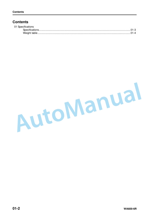 Komatsu WA600-6R Wheel Loader Shop Manual SEN06717-00 3 Komatsu WA600-6R Wheel Loader Shop Manual SEN06717-00 - Image 3