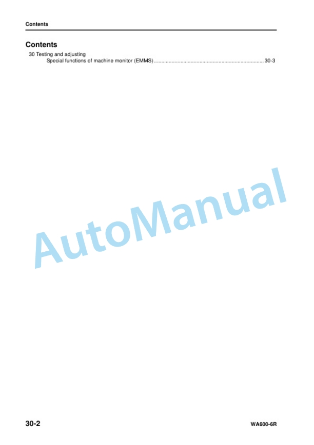 Komatsu WA600-6R Wheel Loader Shop Manual SEN06717-00 4 Komatsu WA600-6R Wheel Loader Shop Manual SEN06717-00 - Image 4