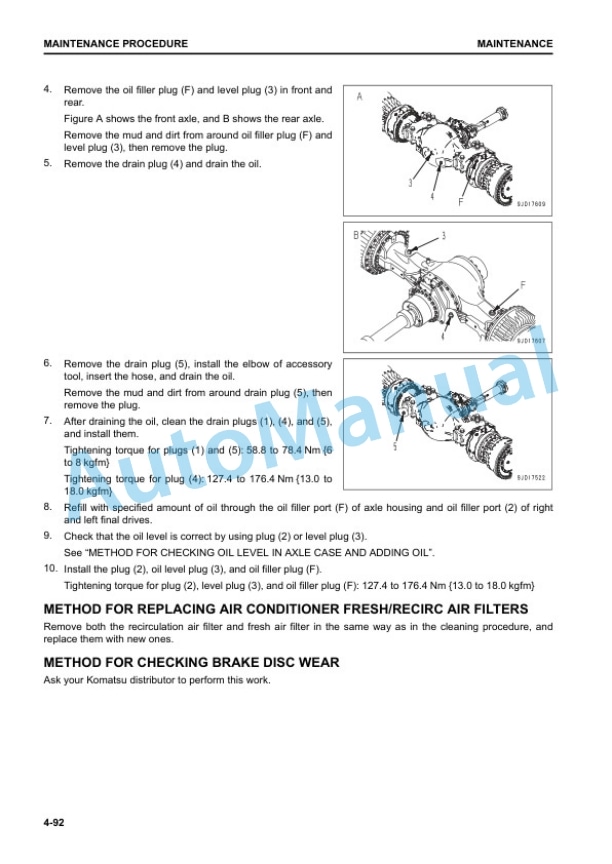 Komatsu WA600-8 Wheel Loader Operation and Maintenance Manual TEN00968-03 5 Komatsu WA600-8 Wheel Loader Operation and Maintenance Manual TEN00968-03 - Image 5
