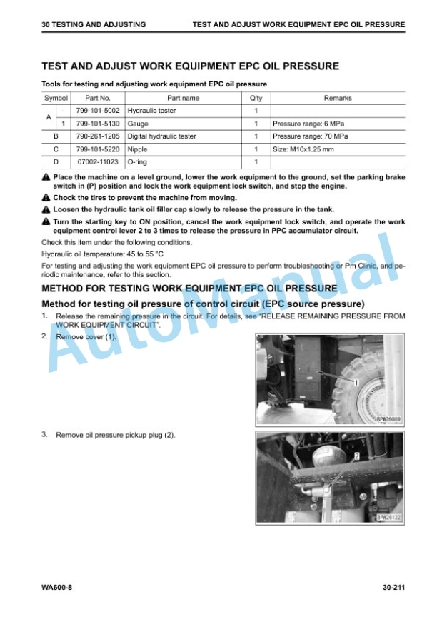 Alternative view of Komatsu WA600-8 Wheel Loader Shop Manual SEN06579-07