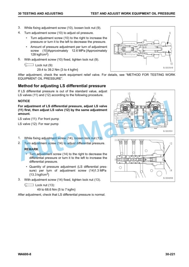 Alternative view of Komatsu WA600-8 Wheel Loader Shop Manual SEN06579-09