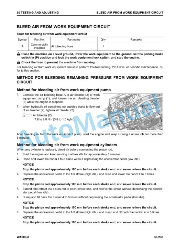 Alternative view of Komatsu WA600-8 Wheel Loader Shop Manual SEN06579-17