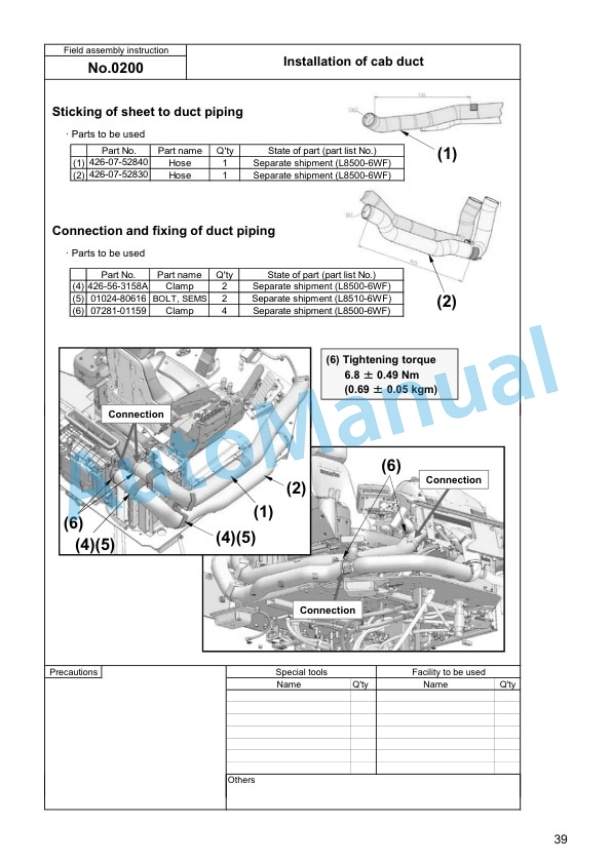 Komatsu WA600-8E0 Wheel Loader Field Assembly Manual GEN00201-03 3 Komatsu WA600-8E0 Wheel Loader Field Assembly Manual GEN00201-03 - Image 3