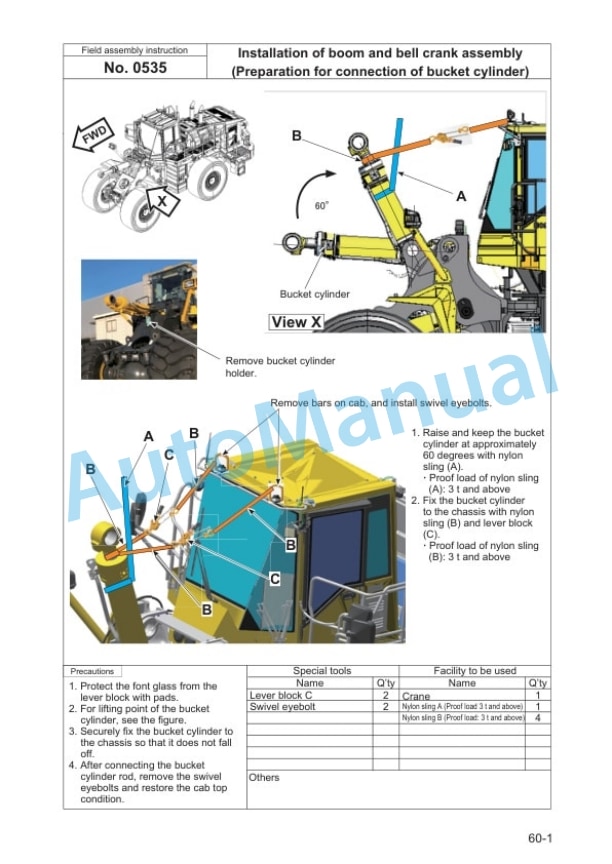 Komatsu WA600-8E0 Wheel Loader Field Assembly Manual GEN00201-03 4 Komatsu WA600-8E0 Wheel Loader Field Assembly Manual GEN00201-03 - Image 4