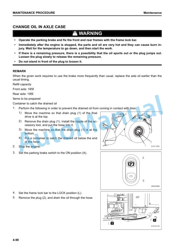 Komatsu WA600-8E0 Wheel Loader Operation and Maintenance Manual EENAM03923 5 Komatsu WA600-8E0 Wheel Loader Operation and Maintenance Manual EENAM03923 - Image 5