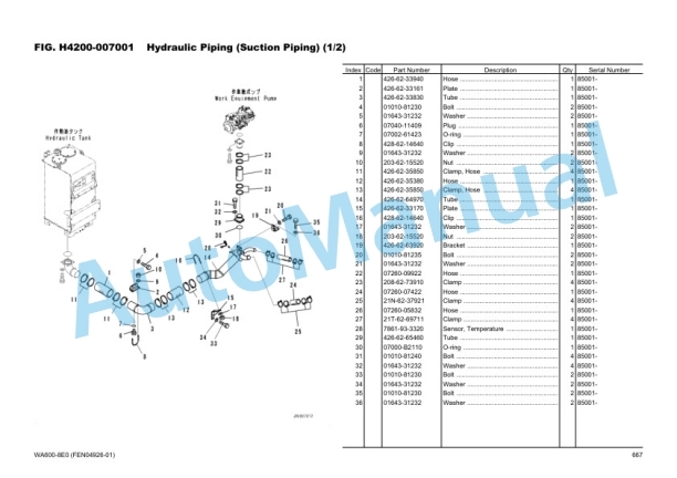 Komatsu WA600-8E0 Wheel Loader Parts Manual FEN04926-01_Volume1 5 Komatsu WA600-8E0 Wheel Loader Parts Manual FEN04926-01_Volume1-5
