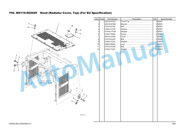 Komatsu WA600-8E0 Wheel Loader Parts Manual FEN04926-01_Volume2 4 Komatsu WA600-8E0 Wheel Loader Parts Manual FEN04926-01_Volume2-4