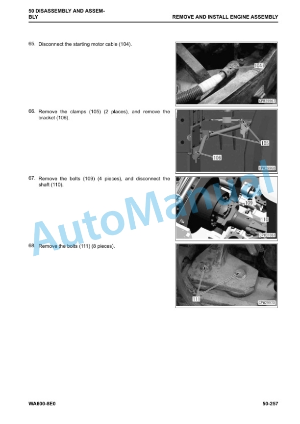 Komatsu WA600-8E0 Wheel Loader Shop Manual SEN06766-00 5 Komatsu WA600-8E0 Wheel Loader Shop Manual SEN06766-00 - Image 5