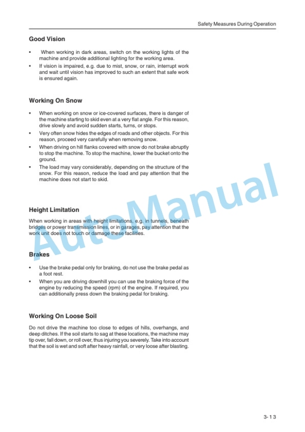 Alternative view of Komatsu WA65-3 Wheel Loader Operation and Maintenance Manual VEAM940500