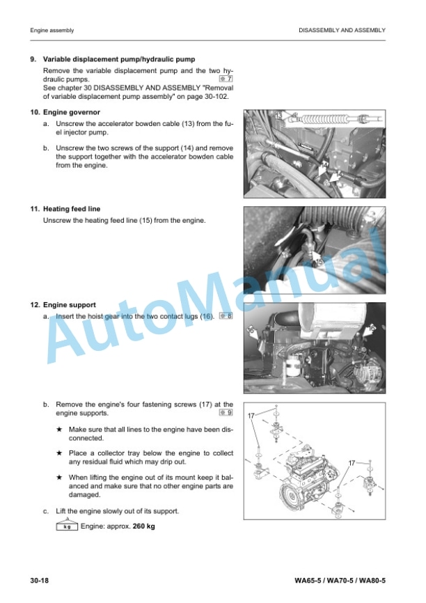 Komatsu WA65-5, WA70-5, WA80-5 Wheel Loader Shop Manual VEBM250100 4 Komatsu WA65-5, WA70-5, WA80-5 Wheel Loader Shop Manual VEBM250100 - Image 4