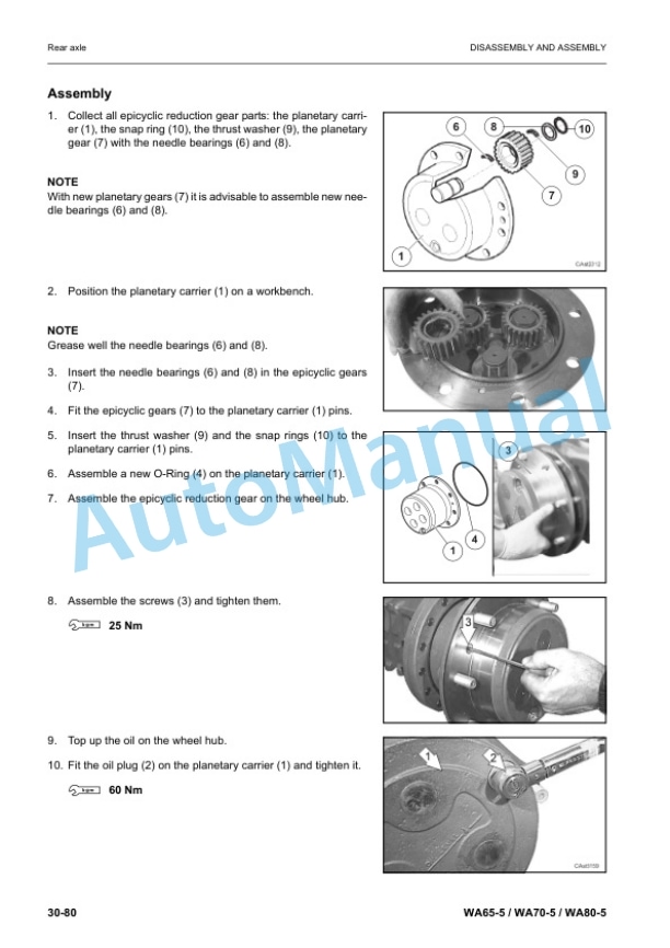 Komatsu WA65-5, WA70-5, WA80-5 Wheel Loader Shop Manual VEBM250100 5 Komatsu WA65-5, WA70-5, WA80-5 Wheel Loader Shop Manual VEBM250100 - Image 5