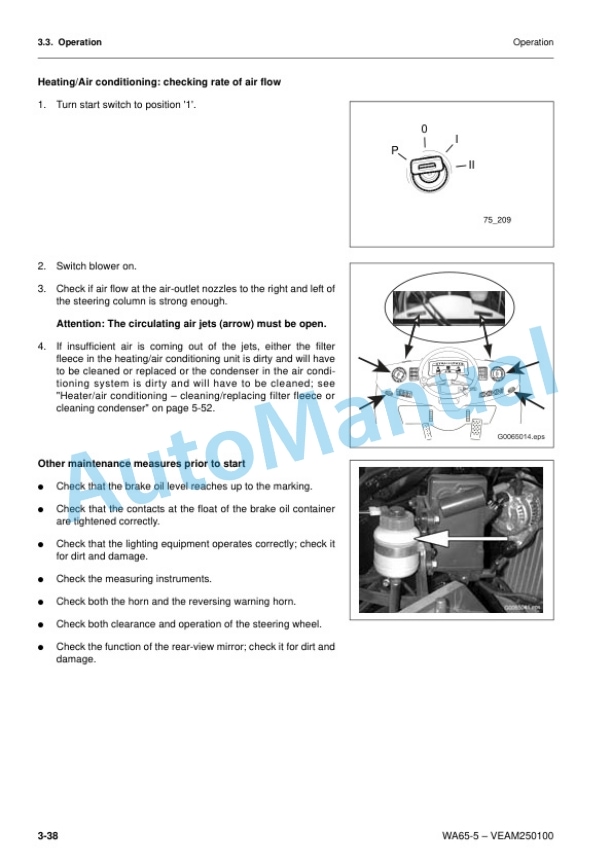 Komatsu WA65-5 Wheel Loader Operation and Maintenance Manual VEAM250100 3 Komatsu WA65-5 Wheel Loader Operation and Maintenance Manual VEAM250100-3
