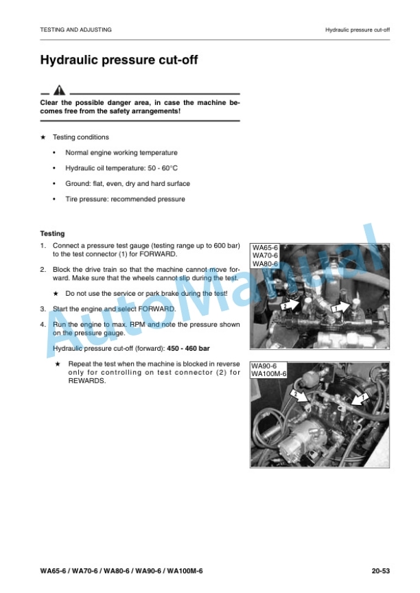 Komatsu WA65-6, WA70-6, WA80-6, WA90-6, WA100M-6 Wheel Loader Shop Manual VEBM550101 4 Komatsu WA65-6, WA70-6, WA80-6, WA90-6, WA100M-6 Wheel Loader Shop Manual VEBM550101 - Image 4