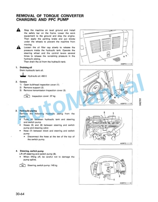 Komatsu WA700-1 Wheel Loader Shop Manual SEBM009501 4 Komatsu WA700-1 Wheel Loader Shop Manual SEBM009501 - Image 4