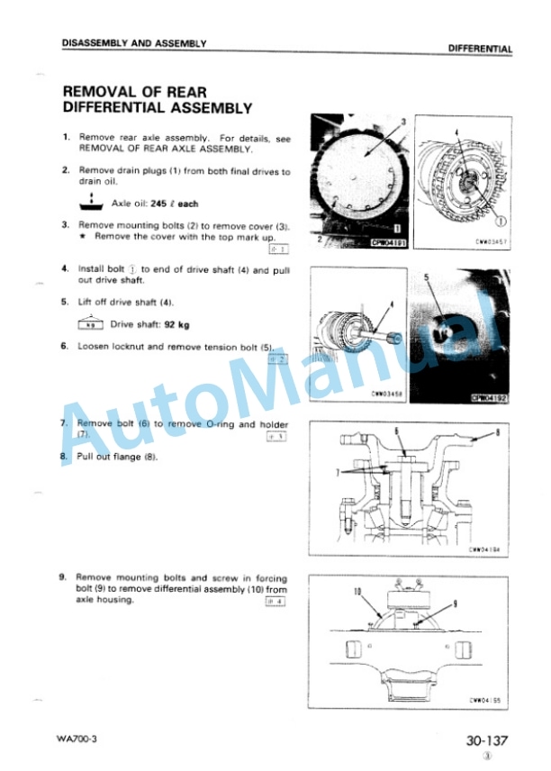 Komatsu WA700-3 Avance Loader Shop Manual SEBM013316 5 Komatsu WA700-3 Avance Loader Shop Manual SEBM013316-5