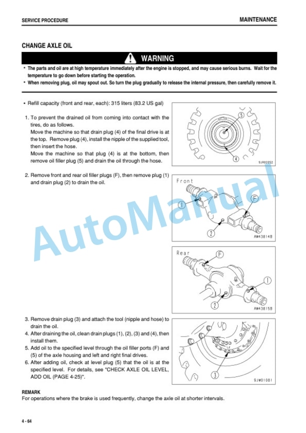 Komatsu WA700-3 Galeo Wheel Loader Operation and Maintenance Manual PEN00001-03 5 Komatsu WA700-3 Galeo Wheel Loader Operation and Maintenance Manual PEN00001-03 - Image 5