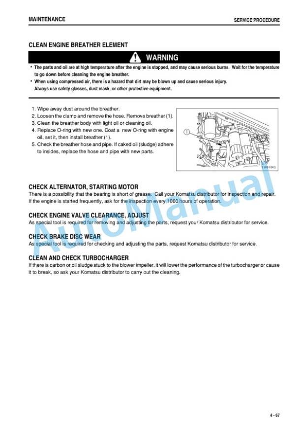 Komatsu WA700-3 Galeo Wheel Loader Operation and Maintenance Manual PEN00071-02 5 Komatsu WA700-3 Galeo Wheel Loader Operation and Maintenance Manual PEN00071-02 - Image 5