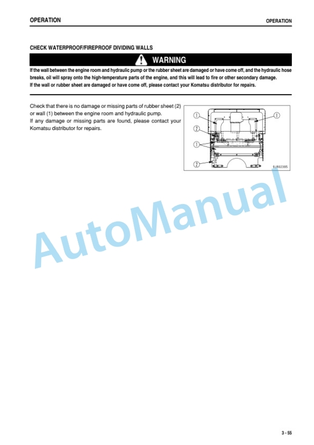 Komatsu WA700-3 Galeo Wheel Loader Operation and Maintenance Manual TEN00066-02 3 Komatsu WA700-3 Galeo Wheel Loader Operation and Maintenance Manual TEN00066-02 - Image 3