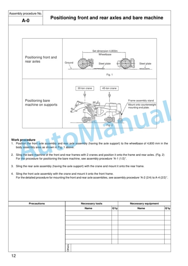 Alternative view of Komatsu WA700-3 Wheel Loader Field Assembly Instruction GEN00038-02