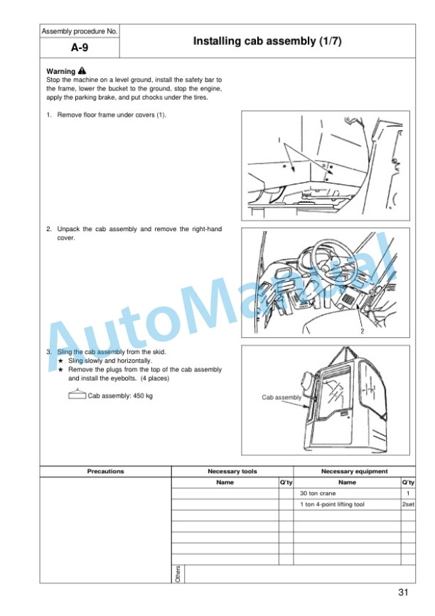 Komatsu WA700-3 Wheel Loader Field Assembly Manual GEN00038-04 3 Komatsu WA700-3 Wheel Loader Field Assembly Manual GEN00038-04 - Image 3