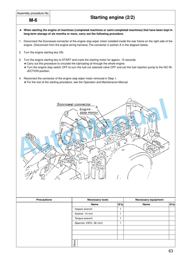 Komatsu WA700-3 Wheel Loader Field Assembly Manual GEN00038-04 5 Komatsu WA700-3 Wheel Loader Field Assembly Manual GEN00038-04 - Image 5