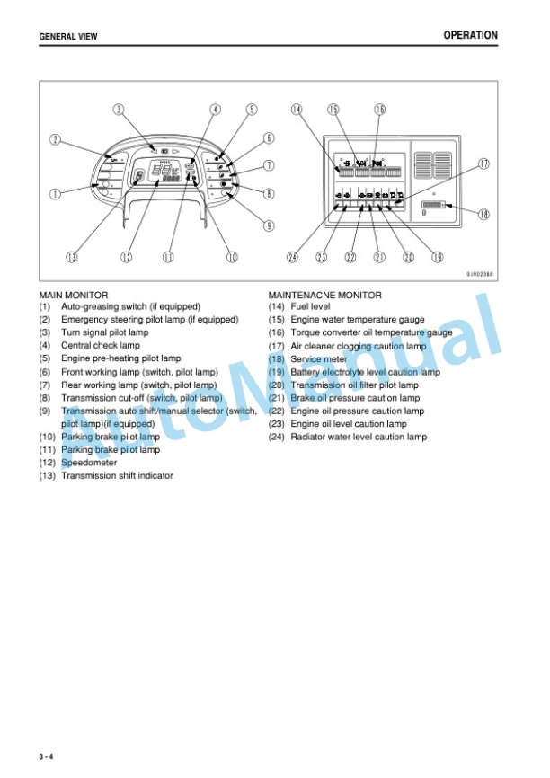 Alternative view of Komatsu WA700-3 Wheel Loader Operation and Maintenance Manual PEN00304-03