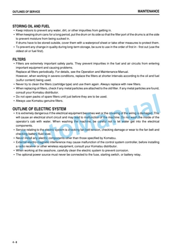 Komatsu WA700-3 Wheel Loader Operation and Maintenance Manual PEN00304-03 4 Komatsu WA700-3 Wheel Loader Operation and Maintenance Manual PEN00304-03 - Image 4