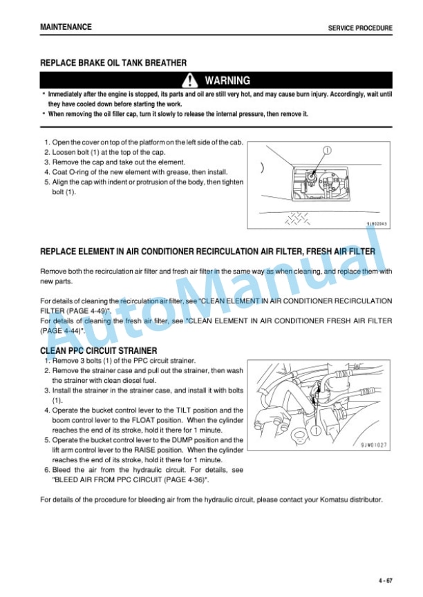 Komatsu WA700-3 Wheel Loader Operation and Maintenance Manual PEN00304-05 5 Komatsu WA700-3 Wheel Loader Operation and Maintenance Manual PEN00304-05 - Image 5