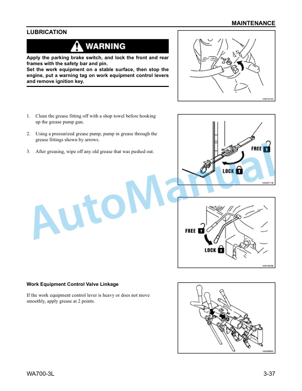 Komatsu WA700-3L Wheel Loader Operation and Maintenance Manual CEAM004402 5 Komatsu WA700-3L Wheel Loader Operation and Maintenance Manual CEAM004402 - Image 5