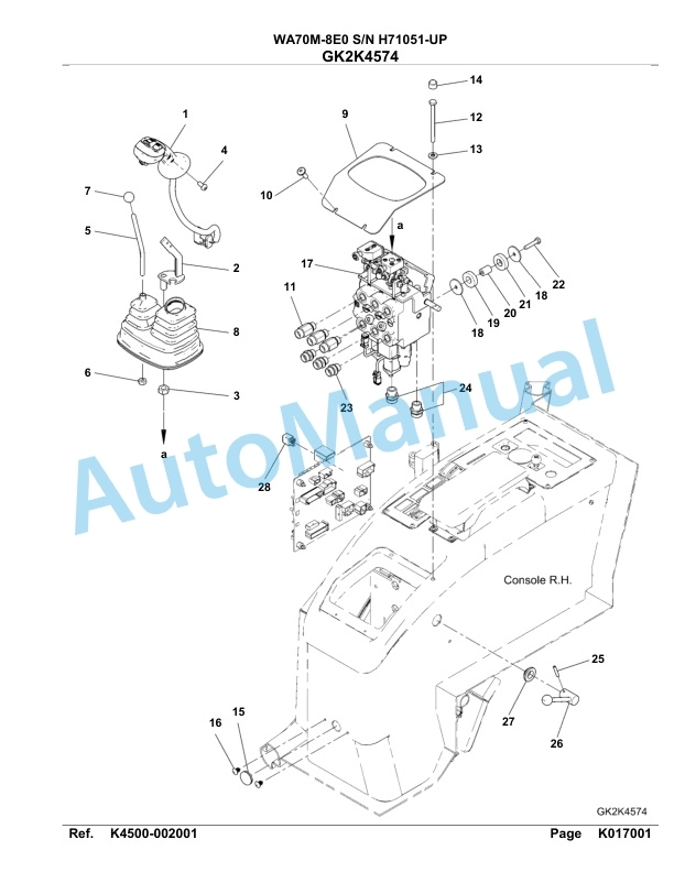 Komatsu WA70M-8E0 Parts Manual WA00043H 4 Komatsu WA70M-8E0 Parts Manual WA00043H-4
