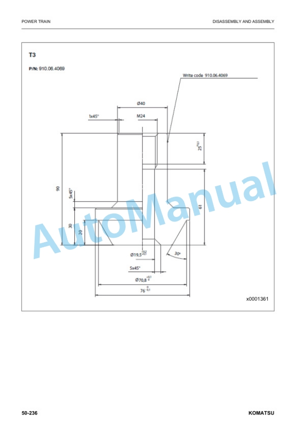 Komatsu WA70M-8E0 Wheel Loader Shop Manual VENBM09000 5 Komatsu WA70M-8E0 Wheel Loader Shop Manual VENBM09000 - Image 5