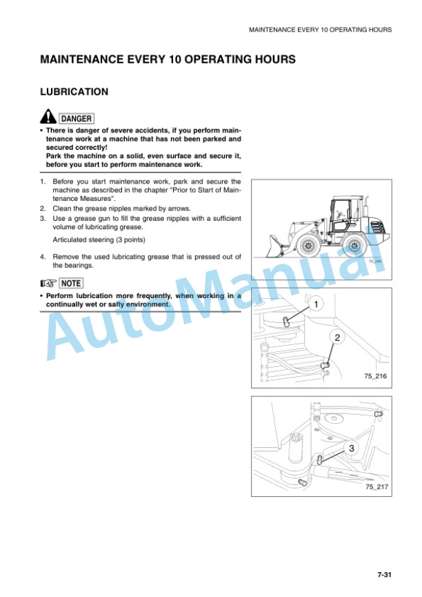 Komatsu WA75-3, WA85-3 Wheel Loader Operation and Maintenance Manual VEAM950600 5 Komatsu WA75-3, WA85-3 Wheel Loader Operation and Maintenance Manual VEAM950600 - Image 5