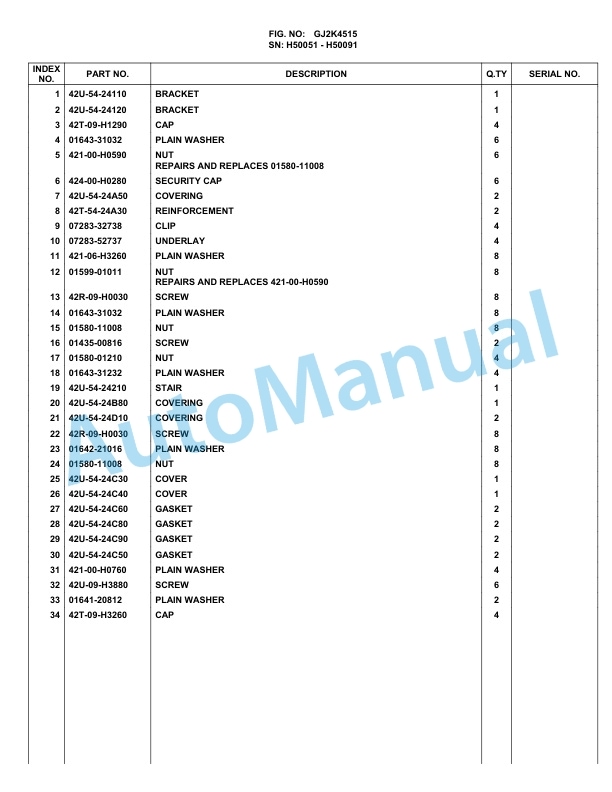 Komatsu WA80-5 Parts Manual WA80-5A 4 Komatsu WA80-5 Parts Manual WA80-5A-4