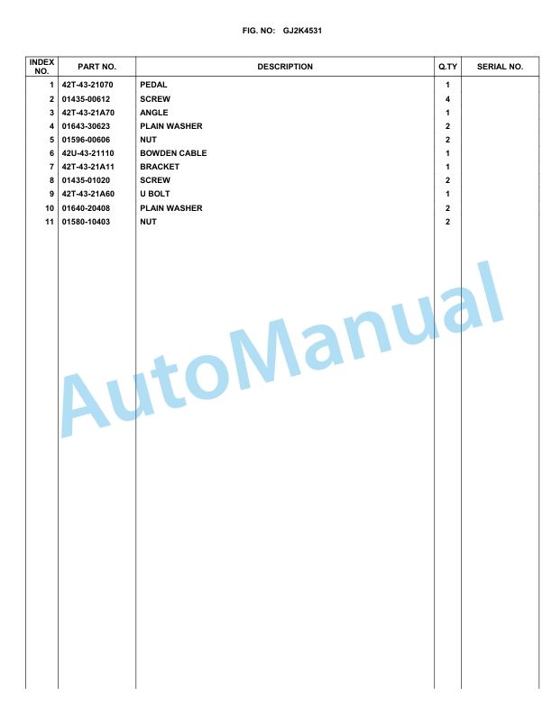Komatsu WA80-5 Parts Manual WA80-5B 2 Komatsu WA80-5 Parts Manual WA80-5B-2