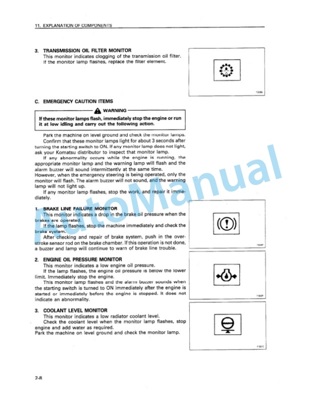 Alternative view of Komatsu WA800-2 Wheel Loader Operation and Maintenance Manual CEAM000401